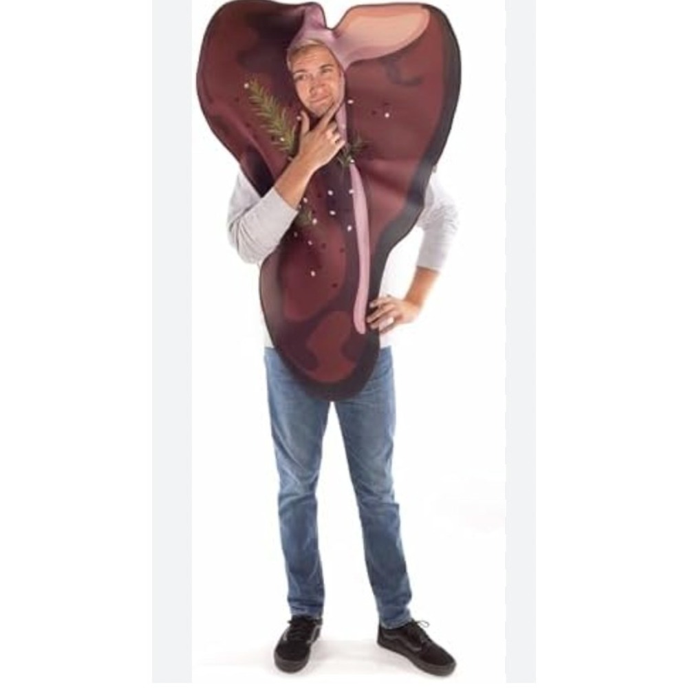 Hauntlook Sirloin Steak Bodysuit Dress Up Halloween Costume‎ Adult One Size NEW